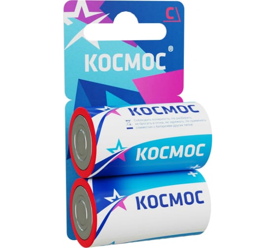 

Батарейка Космос C (R14/LR14), 1.5V, 2 шт. (KOCR142BL)