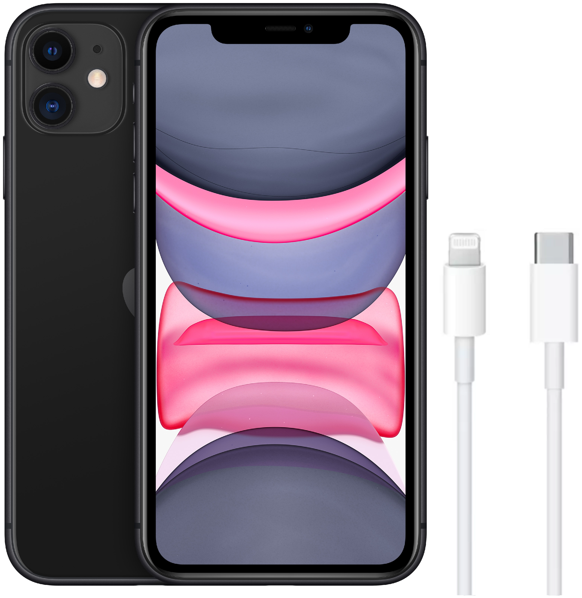 Смартфон Apple iPhone 11 A2221/64Gb iOS черный (MHDA3ZD/A), 1111611 купить  в Омске в интернет-магазине e2e4