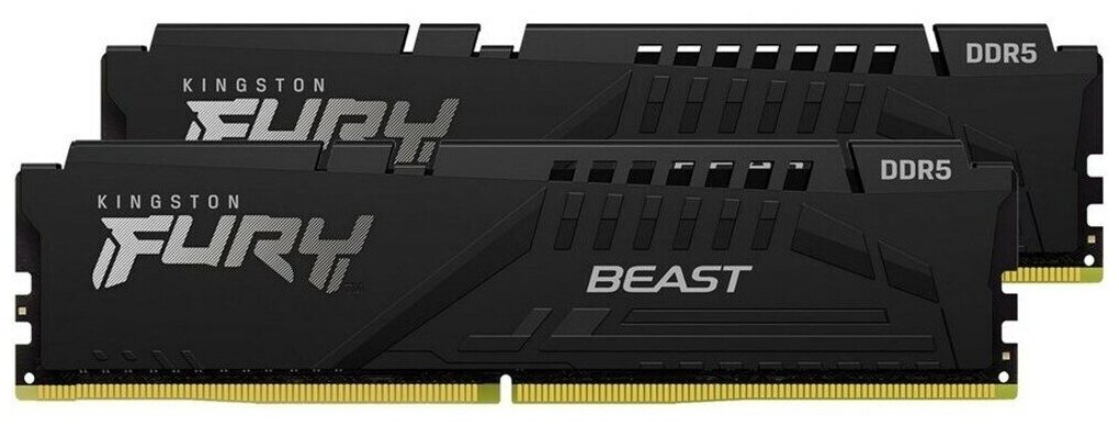 

Комплект памяти DDR5 DIMM 16Gb (2x8Gb), 4800MHz, CL38, 1.1V Kingston FURY Beast Black (KF548C38BBK2-16), KF548C38BBK2-16