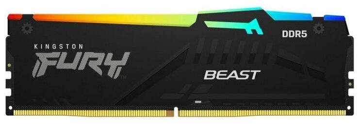 

Память DDR5 DIMM 8Gb, 5600MHz, CL40, 1.25 В, Kingston, FURY Beast RGB (KF556C40BBA-8), KF556C40BBA-8