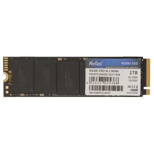 

Твердотельный накопитель (SSD) Netac 1Tb N930E Pro, 2280, M.2, NVMe (NT01N930E-001T-E4X)