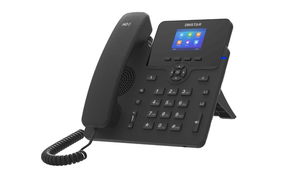 

VoIP-телефон DINSTAR C62GP, 2 линии, 2 SIP-аккаунта, цветной дисплей, PoE, черный (C62GP), C62GP