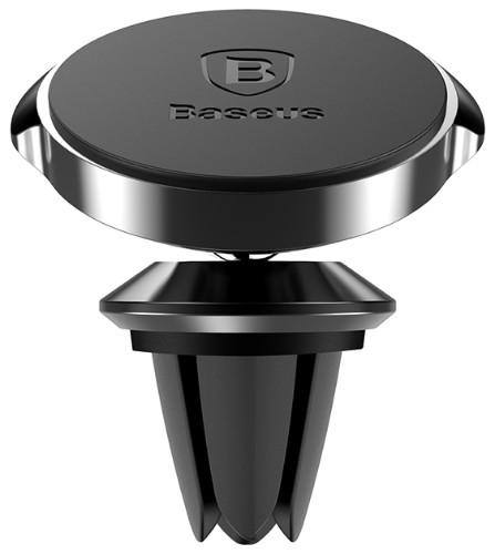 Держатель автомобильный Baseus Small Ears, магнитный для смартфонов зажим в воздуховод, черный (6953156253025)