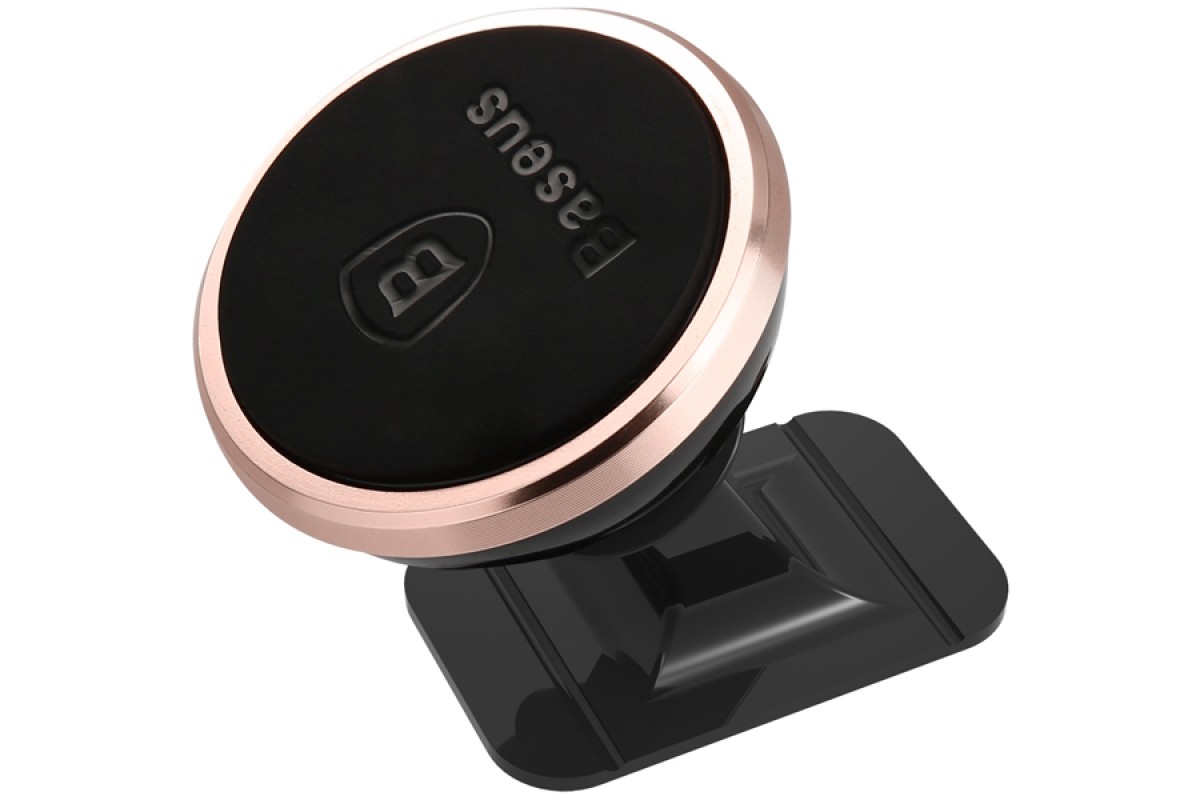 Держатель автомобильный Baseus SUGENT-NT0R, магнитный для смартфонов клеевая основа на панель, розовое золото (6953156245679)
