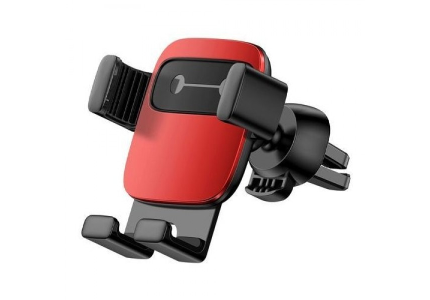 Держатель автомобильный Baseus Cube Gravity SUYL-FK09, гравитационный держатель для смартфонов зажим в воздуховод, красный (6953156210011)
