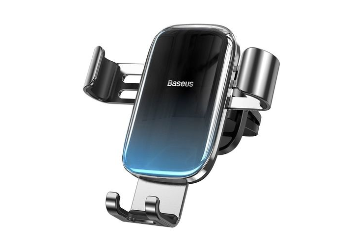 Держатель автомобильный Baseus Glaze SUYL-LG01, гравитационный держатель для смартфонов зажим в воздуховод, черный (6953156222731) - фото 1
