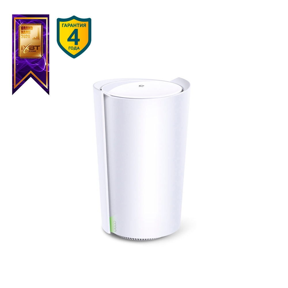 Mesh система TP-LINK Deco X90, 802.11a/b/g/n/ac/ax, 2.4/5ГГц, до 6600 Мбит/с, LAN 1x1Гбит/с, WAN 1x2.5 Гбит/с, внутренних антенн: 4 (Deco X90(1-pack)) Deco X90(1-pack) - фото 1