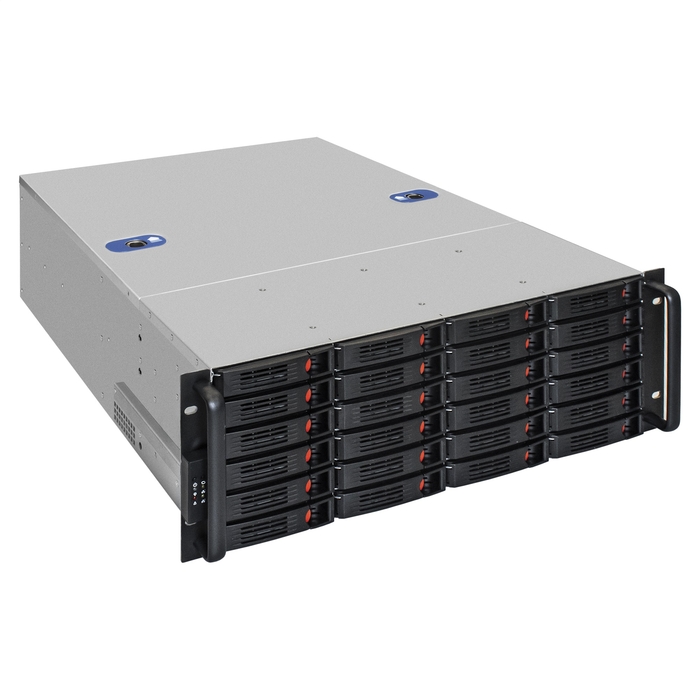 

Корпус Exegate 4U660-HS24, E-ATX, 4U RM, 24x3.5/2.5 HS, Redundant 2x1200 Вт, черный (EX292427RUS), 4U660-HS24