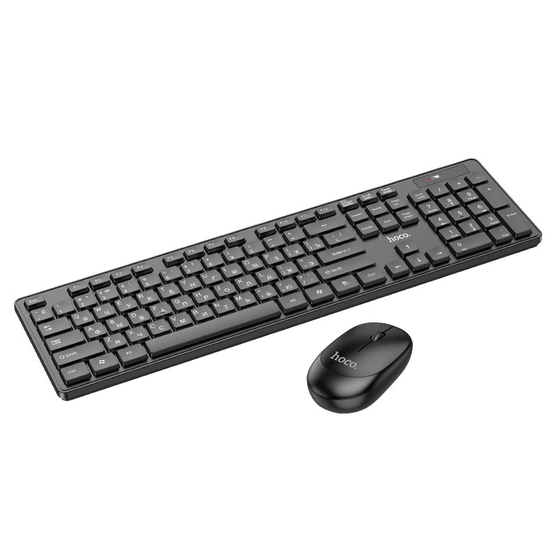 

Клавиатура + мышь HOCO GM17, беспроводная, USB, чёрный (6931474759498), GM17