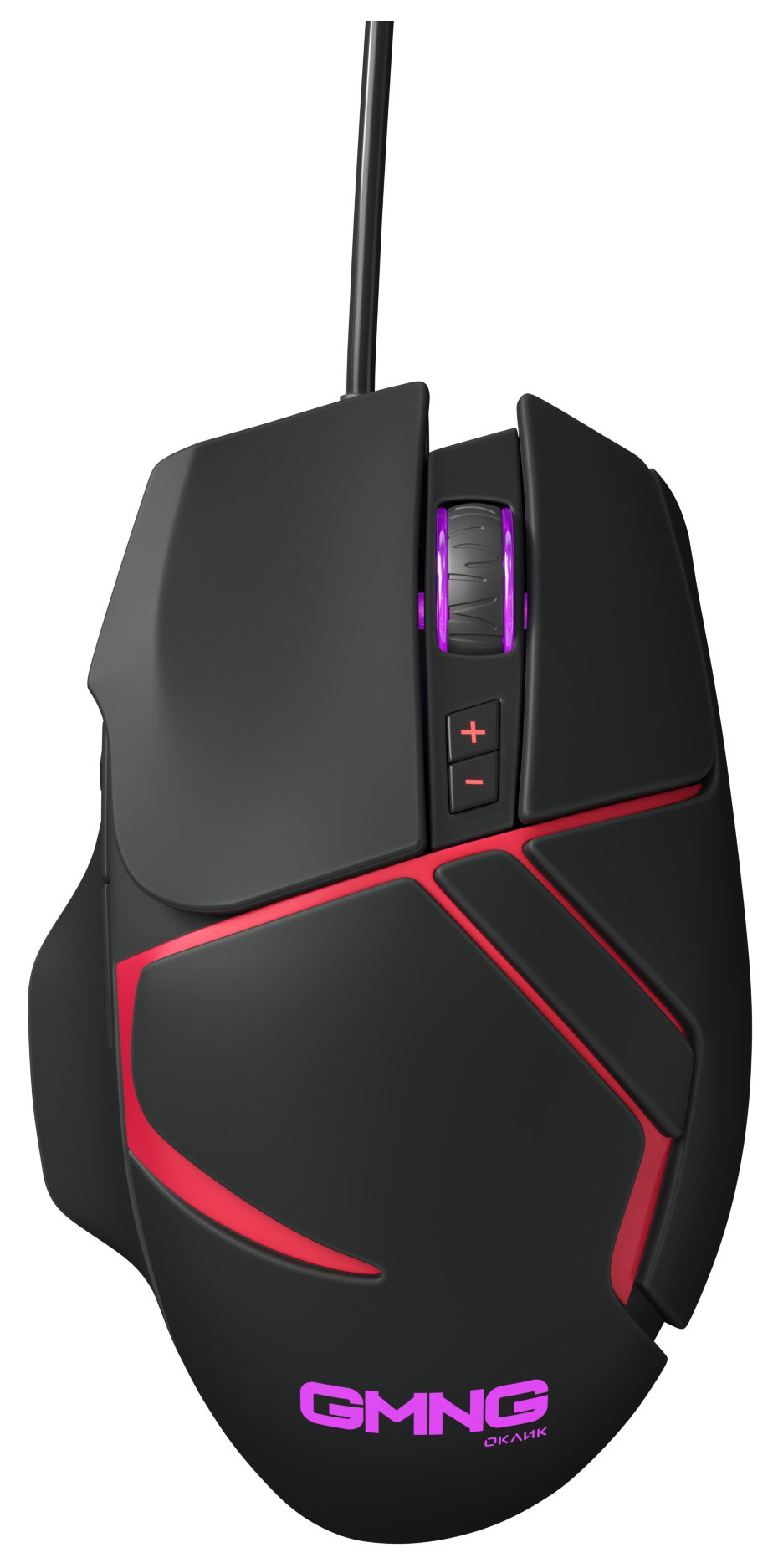 

Мышь проводная Oklick 705GM, 12000dpi, оптическая светодиодная, USB, черный (1520848), 705GM