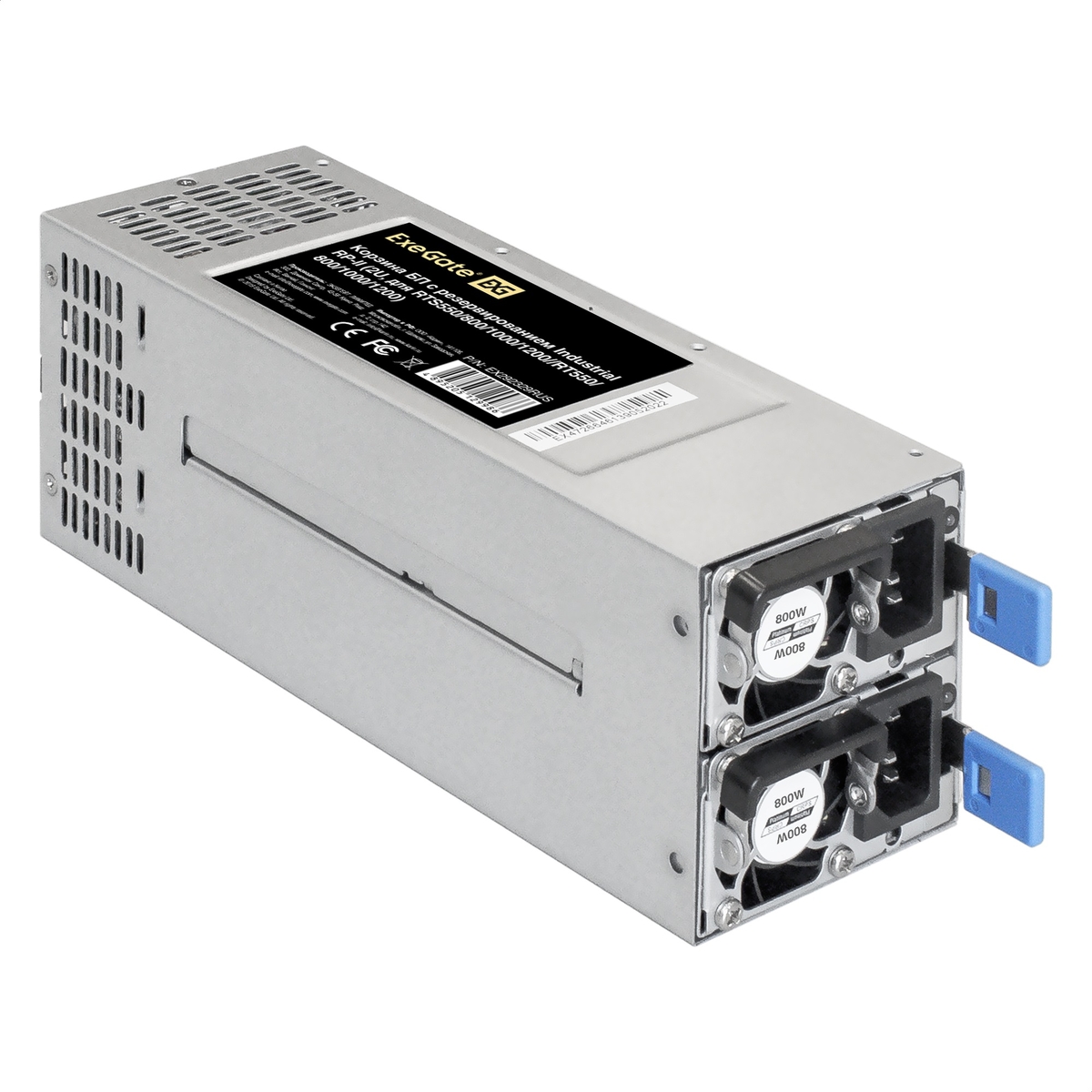 

Блок питания ExeGate Industrial-RTS800, 2U Redundant, 800Вт, 80 Plus Platinum (EX292322RUS), Industrial-RTS800