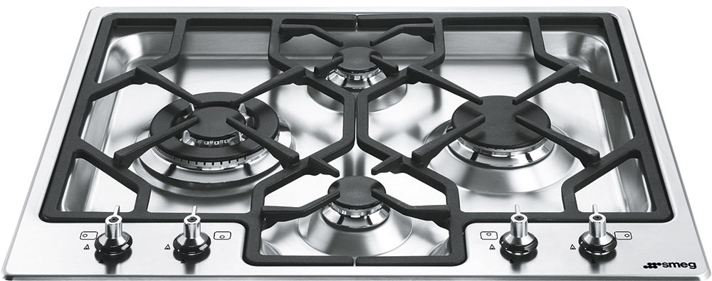 

Газовая варочная панель SMEG Classica PGF64-4 4 конфорки, серебристая (PGF64-4), PGF64-4