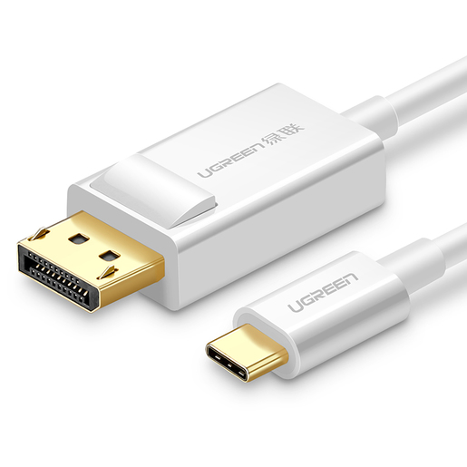 

Кабель USB Type-C(m)-DisplayPort(m), 1.5м, белый UGREEN MM139 (40420), MM139