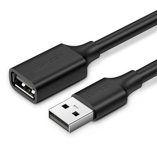 

Кабель-удлинитель USB(Am)-USB(Af), экранированный, 2 м, черный, UGREEN US103 (10316), US103