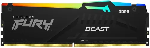 

Память DDR5 DIMM 8Gb, 5200MHz, CL40, 1.25 В, Kingston, Fury Beast Black RGB (KF552C40BBA-8), KF552C40BBA-8