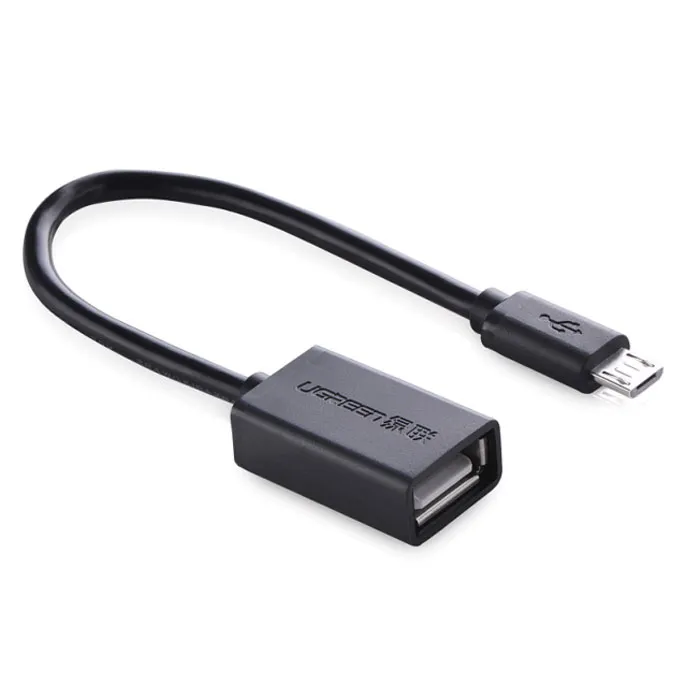 

Кабель-переходник (адаптер) Micro USB(Bm)-USB(Af), экранированный, 10 см, черный, UGREEN US133 (10396), US133