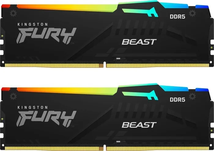 

Комплект памяти DDR5 DIMM 16Gb (2x8Gb), 4800MHz, CL38, 1.1V Kingston FURY Beast RGB Gaming Memory (KF548C38BBAK2-16), KF548C38BBAK2-16