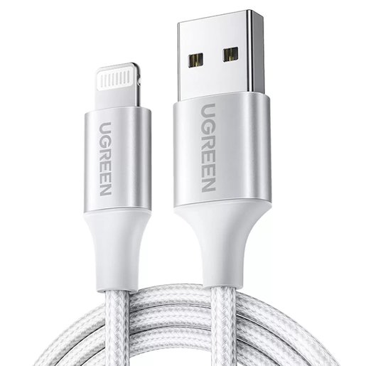

Кабель Lightning 8-pin-USB, 2м, серебристый UGREEN US199 (60163), US199