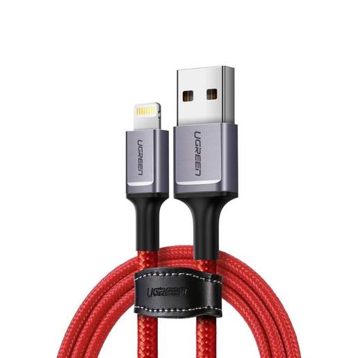 

Кабель Lightning 8-pin-USB, экранированный, 1A, 1м, красный UGREEN US293 (80635), US293