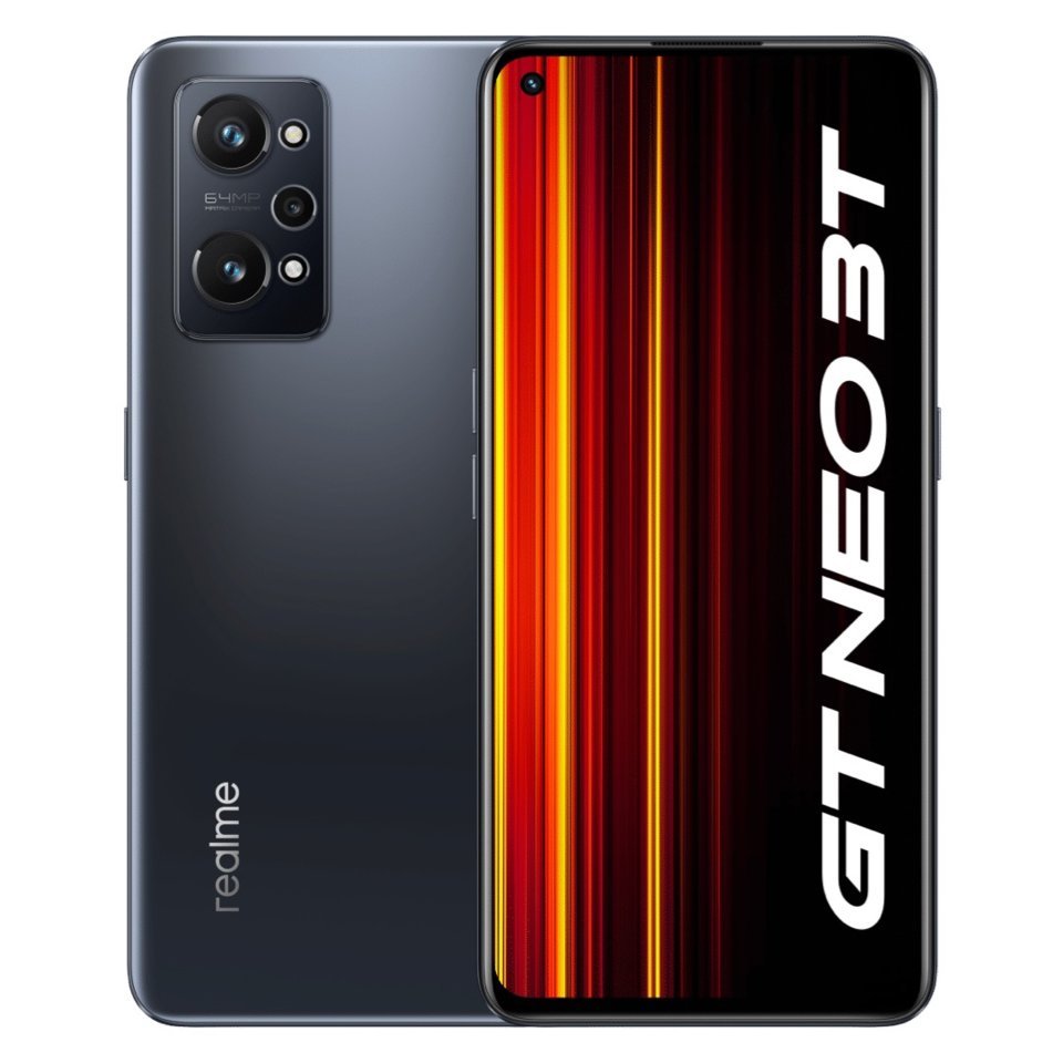 

Смартфон Realme GT NEO 3T, 6.62" 1080x2400 AMOLED, Qualcomm Snapdragon 870, 8Gb RAM, 128Gb, 3G/4G/5G, NFC, Wi-Fi, BT, 3xCam, 2-Sim, 5000mAh, USB Type-C, Android 12, черный (RMX3371), GT NEO 3T