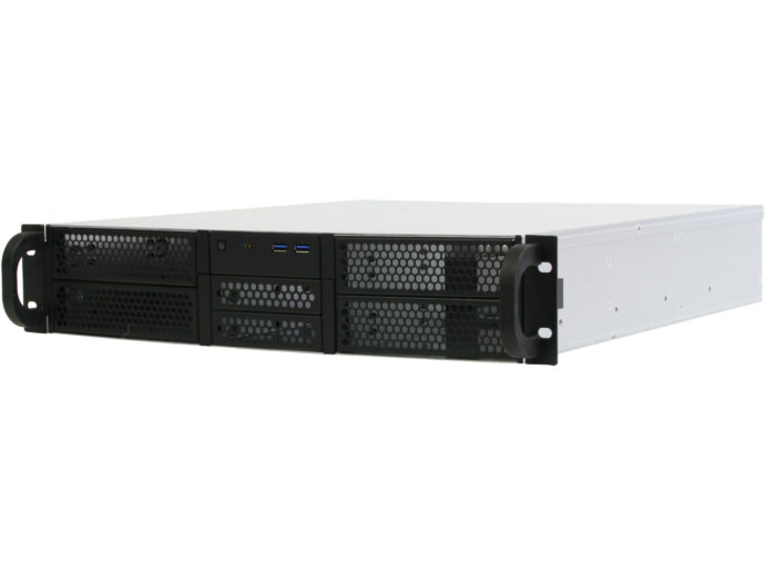 

Корпус Procase RE204-D4H2-M-48, mini-ITX, 2U RM, без БП, черный/серебристый (RE204-D4H2-M-48), RE204-D4H2-M-48