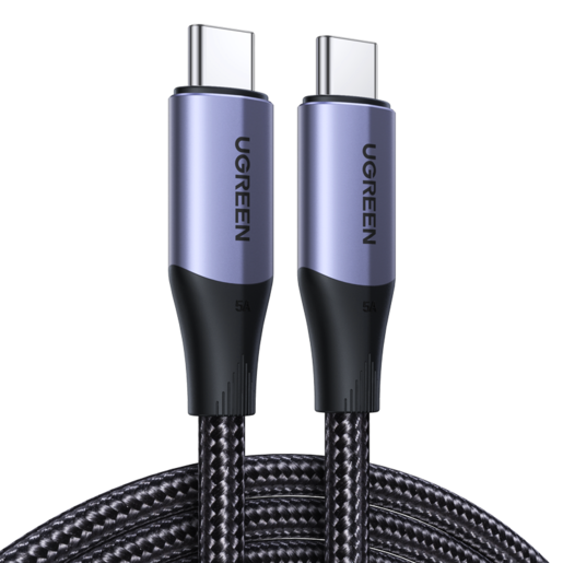 

Кабель USB Type-C-USB Type-C, экранированный, 5A быстрая зарядка, 1м, черный UGREEN US355 (80150), US355