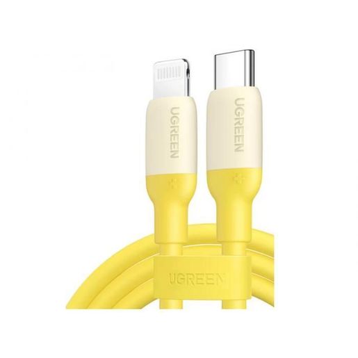 

Кабель Lightning 8-pin-USB Type-C, экранированный, 3A быстрая зарядка, 1м, желтый UGREEN US387 (90226), US387