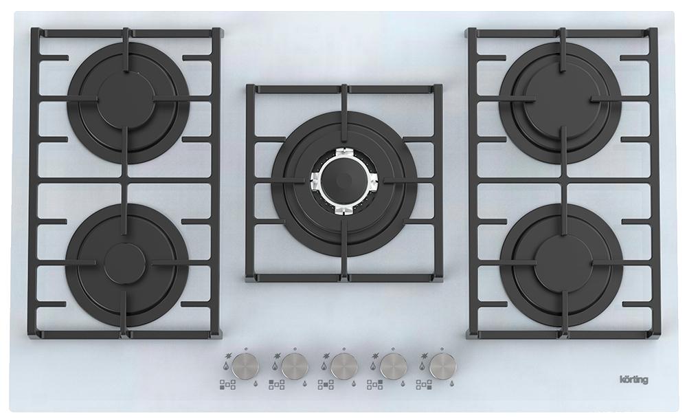 

Газовая варочная панель Korting HGG 9835 CTW, 5 конфорок, белый (HGG 9835 CTW), HGG 9835 CTW