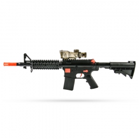 

Игровой набор Mioshi Army "Стража: Автомат М71", Шарики 600 шт.; Присоски EVA 10 шт.; Лазерный прицел; Фонарик; Подсветка; Защитные очки; Мишени 3 шт.; Ремешок., разноцветный (HJ158727-BLK), "Стража: Автомат М71"