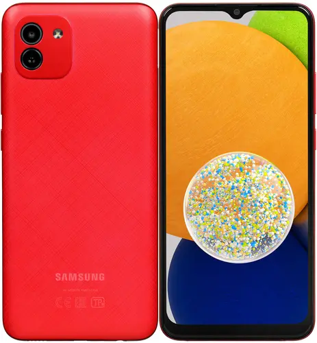 

Смартфон Samsung Galaxy A03, 6.5" 720x1600 PLS, Unisoc Tiger T606, 3Gb RAM, 32Gb, 3G/4G, Wi-Fi, BT, 2xCam, 2-Sim, 5000mAh, Micro-USB, Android 11, красный (SM-A035FZRDMEA), Galaxy A03