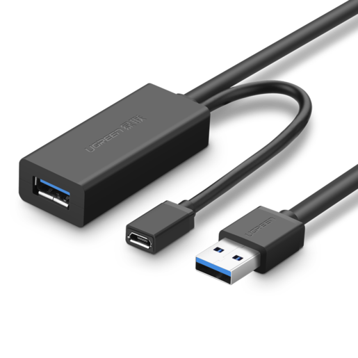 

Кабель USB-Micro USB+USB, экранированный, 5м, черный UGREEN US175 (20826), US175