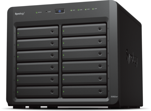 

Сетевой накопитель (NAS) Synology DS3622xs+, слоты 12x2.5"/3.5" SATA2/3, 2x1 Гбит + 2x10 Гбит/с, 2xUSB 3.X, Intel Xeon D-1531/6x2.7GHz, DDR4 SODIMM 16Gb, 550W, (DS3622xs+), DS3622xs+