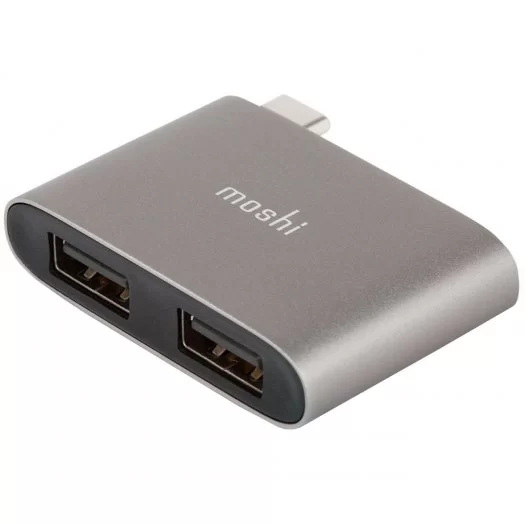 

Переходник (адаптер) 2xUSB 3.0(Af)-USB Type-C(m), серый Moshi (99MO084214), 0