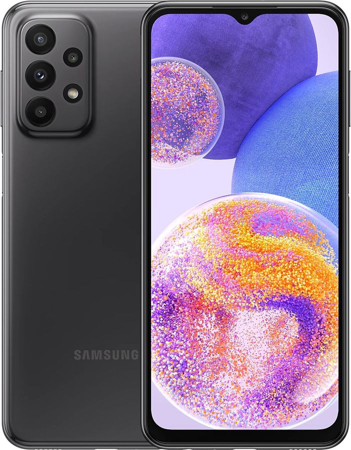 

Смартфон Samsung Galaxy A23 (2022), 6.6" 2408x1080 PLS, Qualcomm Snapdragon 680, 4Gb RAM, 64Gb, 3G/4G, NFC, Wi-Fi, BT, 4xCam, 2-Sim, 5000mAh, USB Type-C, Android 12, черный (SM-A235FZKUCAU), Galaxy A23 (2022)