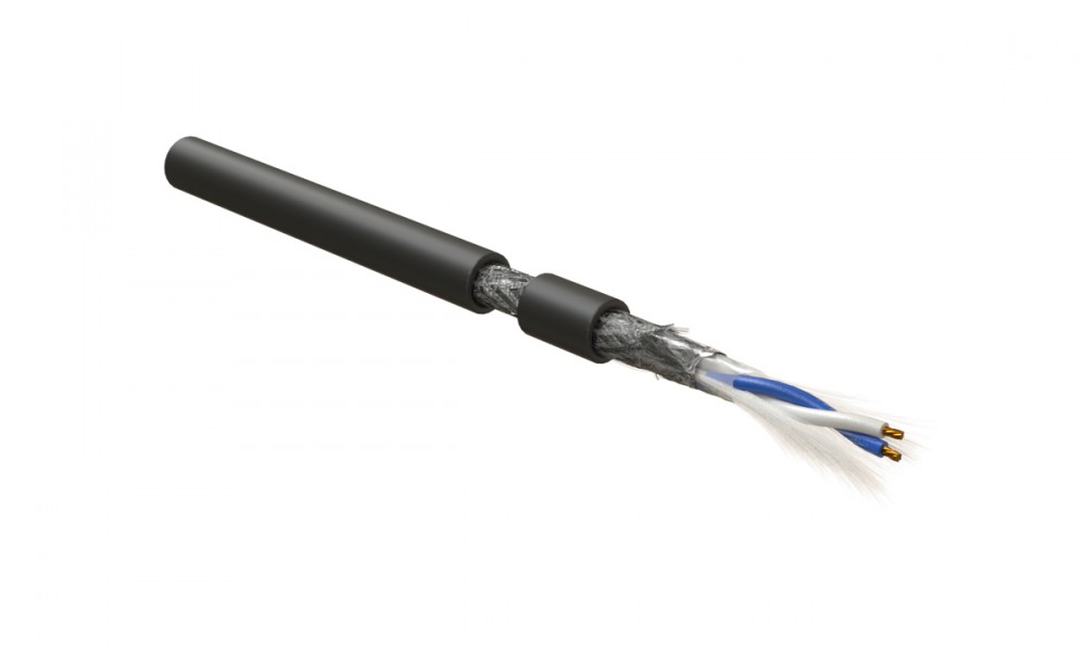 

Кабель интерфейсный RS-485 HYPERLINE, многожильный, 1 пара, экранированный, CU, 500м., черный (RS-SF-1x2x22/7-PVC-BK)