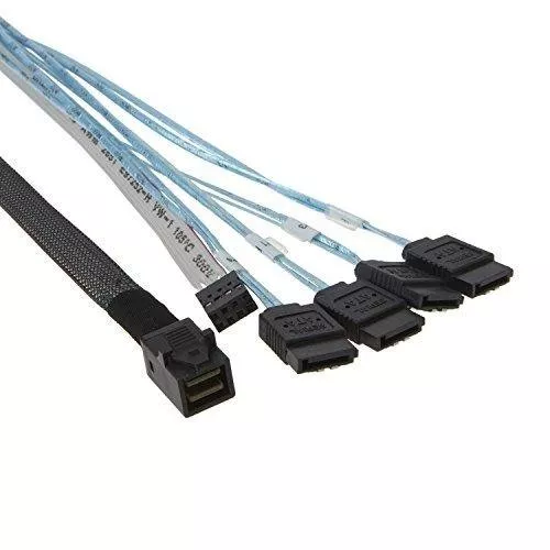 

Кабель Noname, SFF-8643 (mini SAS HD) - 4xSATA+SB, 1м (M01820), 0