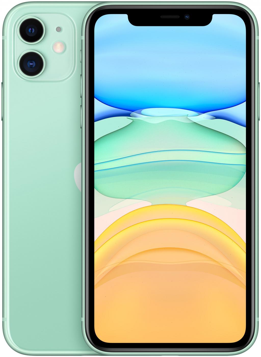 

Смартфон Apple A2221 iPhone 11, 6.1" 828x1792 IPS, Apple A13 Bionic, 4Gb RAM, 128Gb, 3G/4G, NFC, Wi-Fi, BT, 2xCam, 2-Sim (nano SIM+eSIM), 3110mAh, Lightning, iOS 15, зеленый (MHDN3TH/A), A2221 iPhone 11