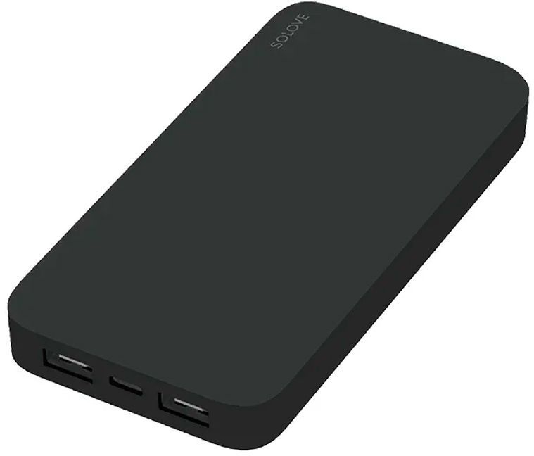 

Портативный аккумулятор (Powerbank) Solove 003M Black RUS, 20000 мА·ч, 2xUSB, 3А, Type-C, QC, черный, 003M Black RUS