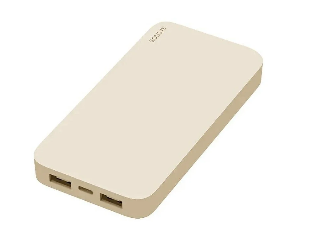 

Портативный аккумулятор (Powerbank) Xiaomi Solove 003M Beige RUS, 20000mAh, 2xUSB, 3A, Type-C, QC, бежевый, кожаный чехол, Solove 003M Beige RUS