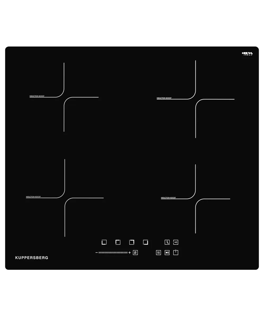 

Индукционная варочная панель Kuppersberg ICS 607 4 конфорки, черный (ICS 607), Черная, ICS 607