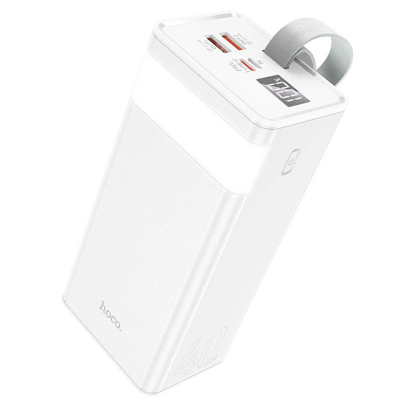 

Портативный аккумулятор (Powerbank) Hoco J86 Powermaster, 40000mAh, 3xUSB, 3A, Type-C, QC, PD, белый, J86 Powermaster