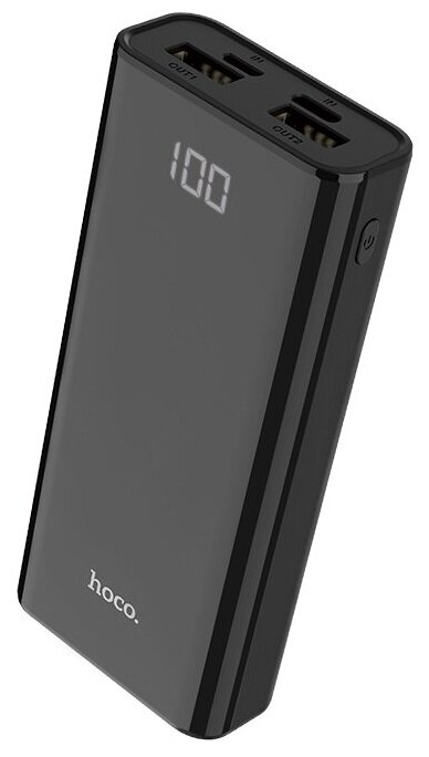 

Портативный аккумулятор (Powerbank) Hoco J45 Elegant shell, 10000mAh, 2xUSB, 2A, черный, J45 Elegant shell