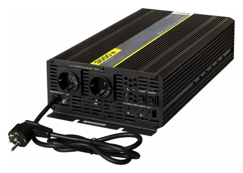 

Инвертор Pitatel KV-MU3000.12, 3000 В·А, 3 кВт, EURO, розеток - 2, черный (KV-MU3000.12) (без аккумуляторов), KV-MU3000.12