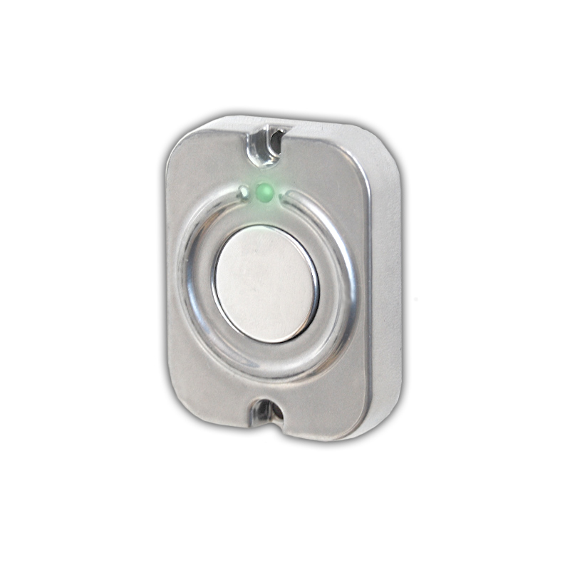 Кнопка выхода ОЛЕВС НЗМИ EXITka, светодиодная подсветка, серебро/никель, 1шт, цвет серебро/никель