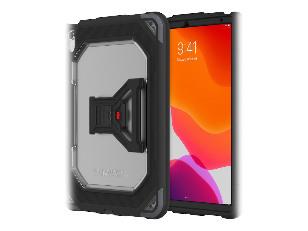 Чехол Griffin Survivor All-Terrain для планшета iPad Air 4, силикон, черный (GIPD-023-BKG)