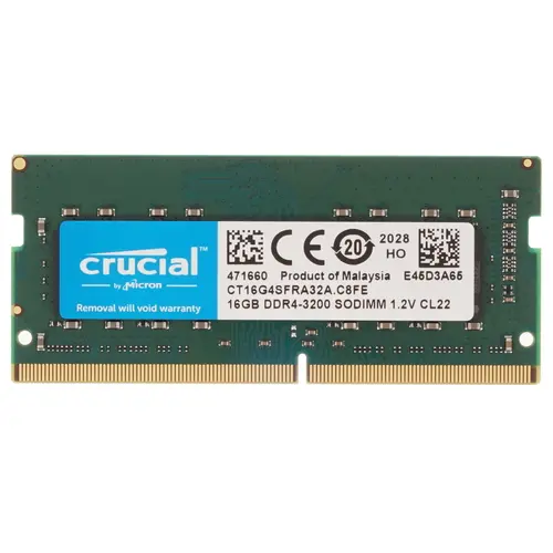 Память DDR4 SODIMM 16Gb, 3200MHz Crucial (SODCT16G4SFRA32A)
