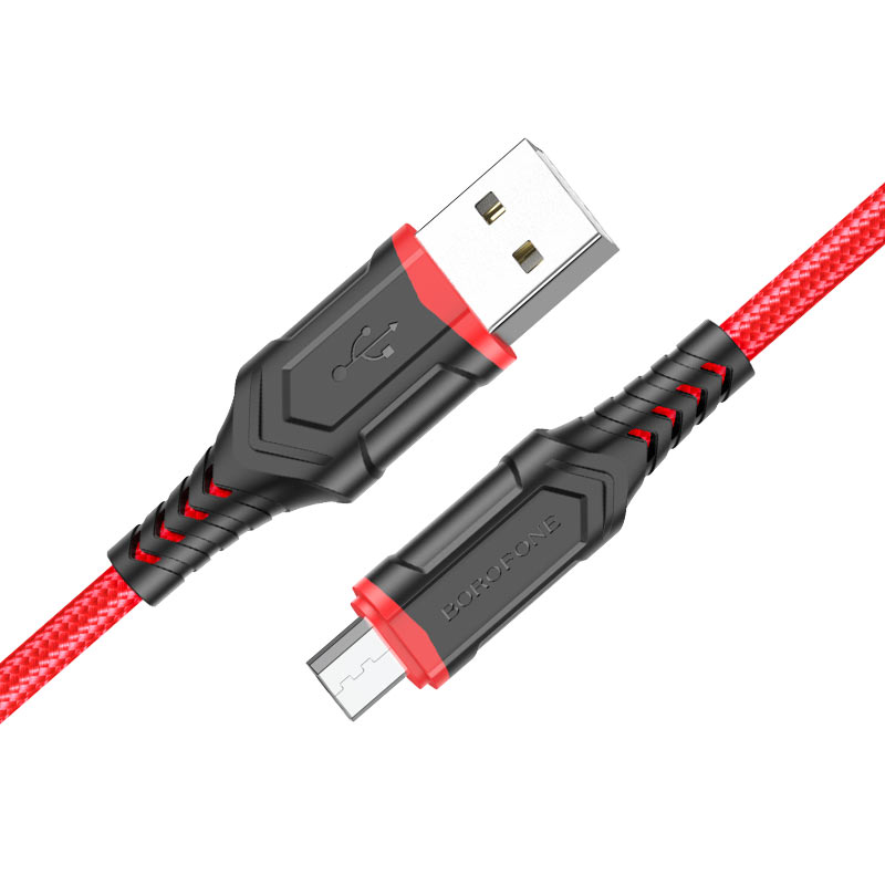 

Кабель Micro USB-USB, 2.4A, 1м, черный Borofone BX67 (6974443383379), BX67