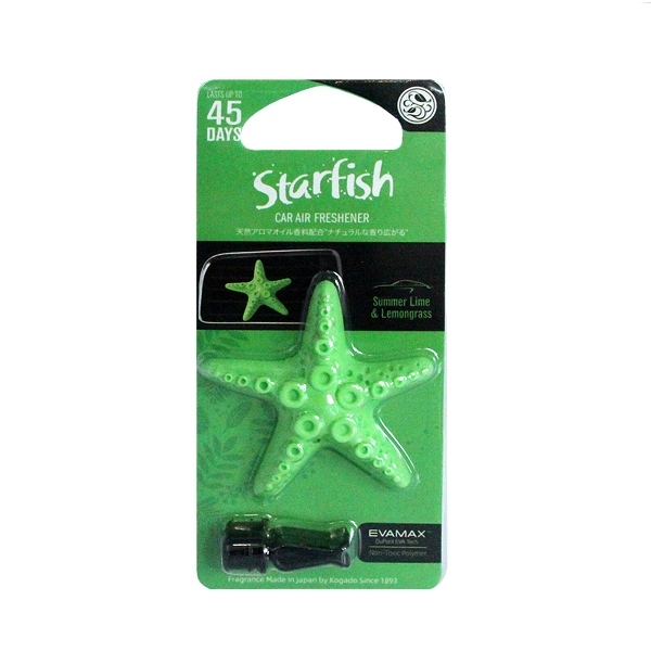 

Ароматизатор на кондиционер kogado Starfish, полимер, Summer Lime&Lemongrass (3234)