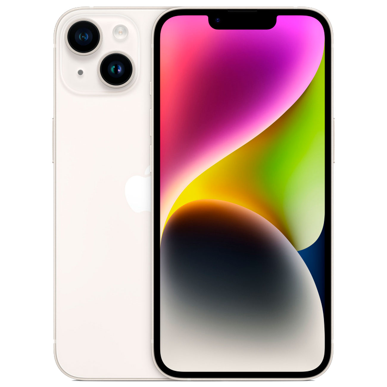 

Смартфон Apple IPhone 14, 6.1" 1170x2532 OLED, Apple A15 Bionic, 128Gb, 3G/4G/5G, NFC, Wi-Fi, BT, 2xCam, 2-eSIM, Lightning, iOS 16, белый (MPUN3LL/A), (product)red;синий;сияющая звезда;тёмная ночь;фиолетовый, IPhone 14