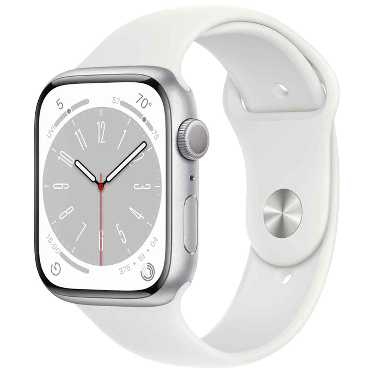 

Смарт-часы APPLE Watch Series 8 GPS 45mm S/M OLED, серебристый (MP6P3LL/A), Watch Series 8 GPS 45mm S/M